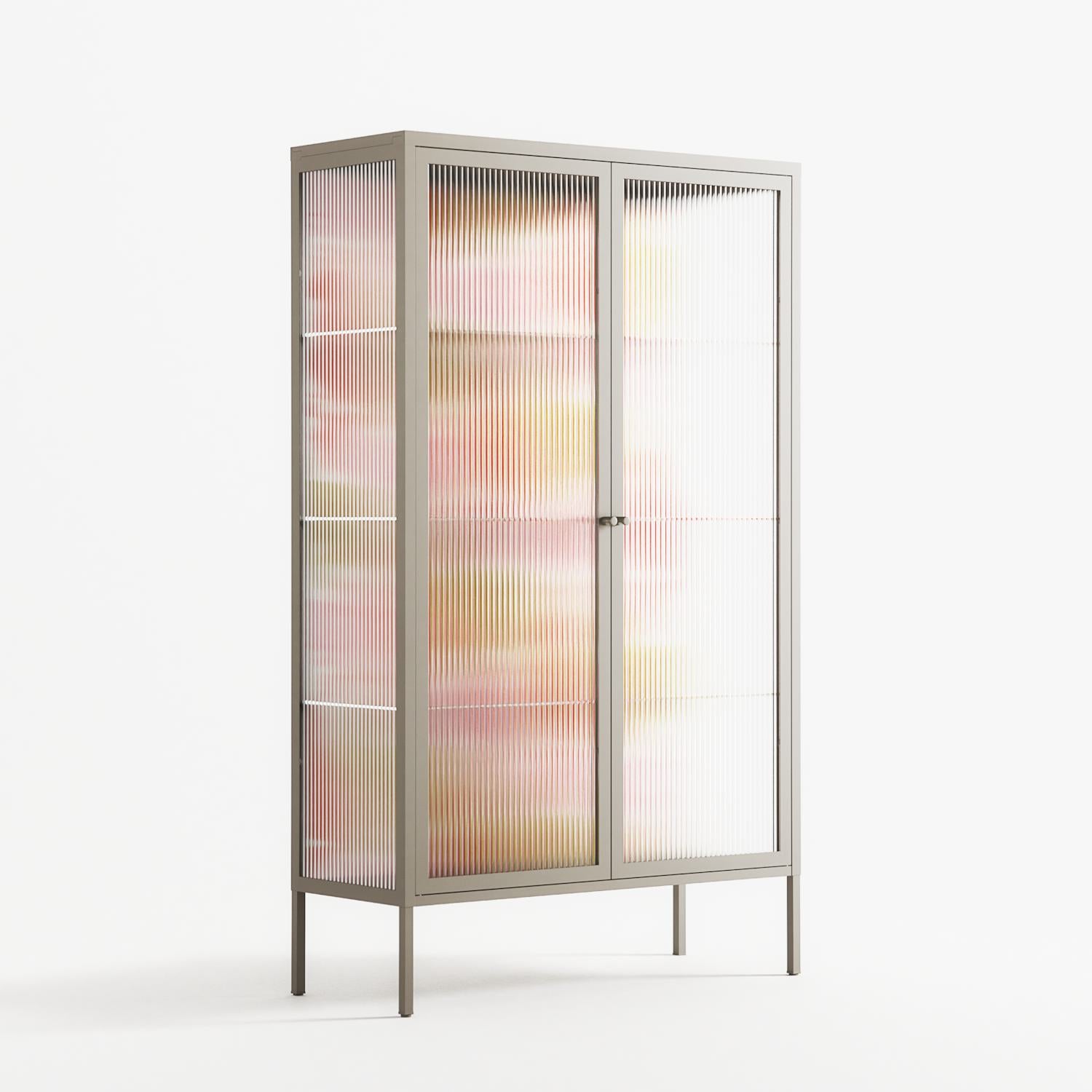 Cats - Cabinet - Lydia Greaves - Pebble - Reeded glass