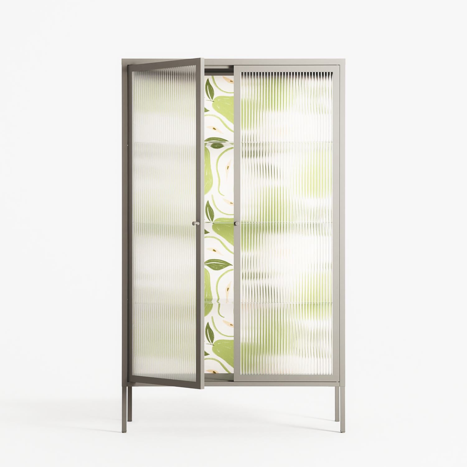 Pears - Cabinet - Lydia Greaves - Pebble - Reeded glass