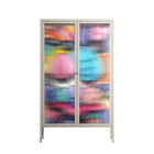 Sansone - Cabinet - Maddalena Fanfani - Pebble - Reeded glass