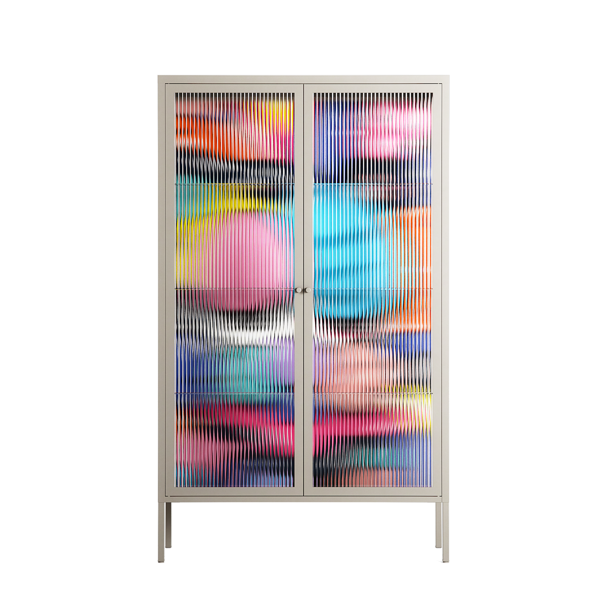 Sansone - Cabinet - Maddalena Fanfani - Pebble - Reeded glass