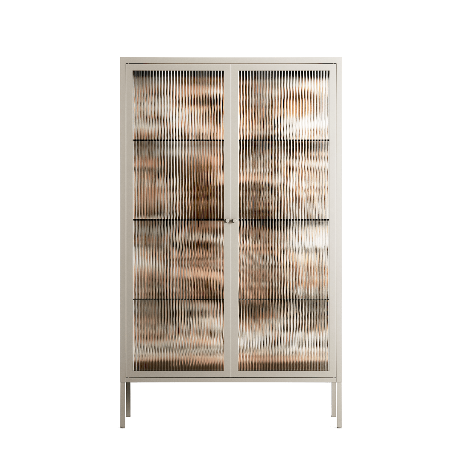 Delight Pink - Cabinet - Diana Catchpole - Pebble - Reeded glass
