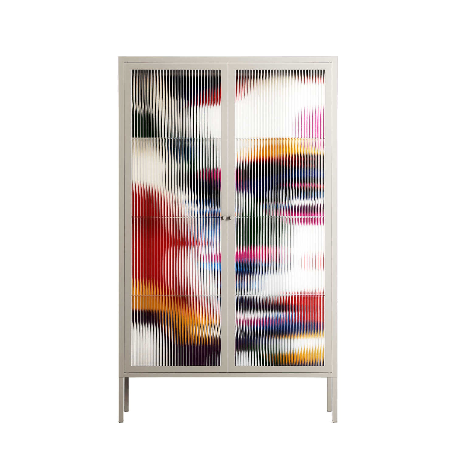Fragments Of A Painted Souls - Cabinet - Mathilda Kienast - Pebble - Reeded glass