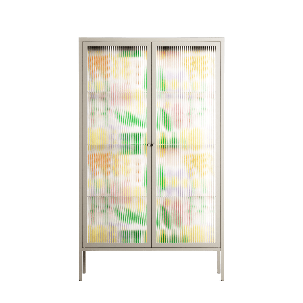Shapes Cream - Cabinet - Lydia Greaves - Pebble - Reeded glass