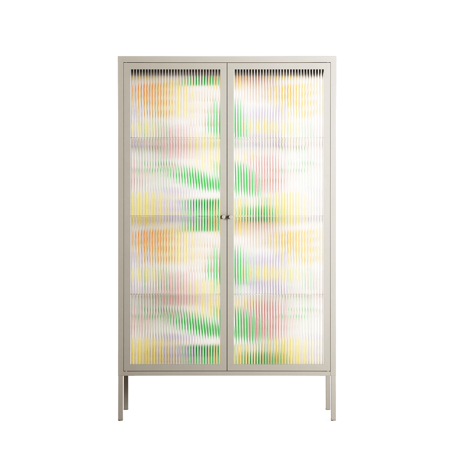 Shapes Cream - Cabinet - Lydia Greaves - Pebble - Reeded glass