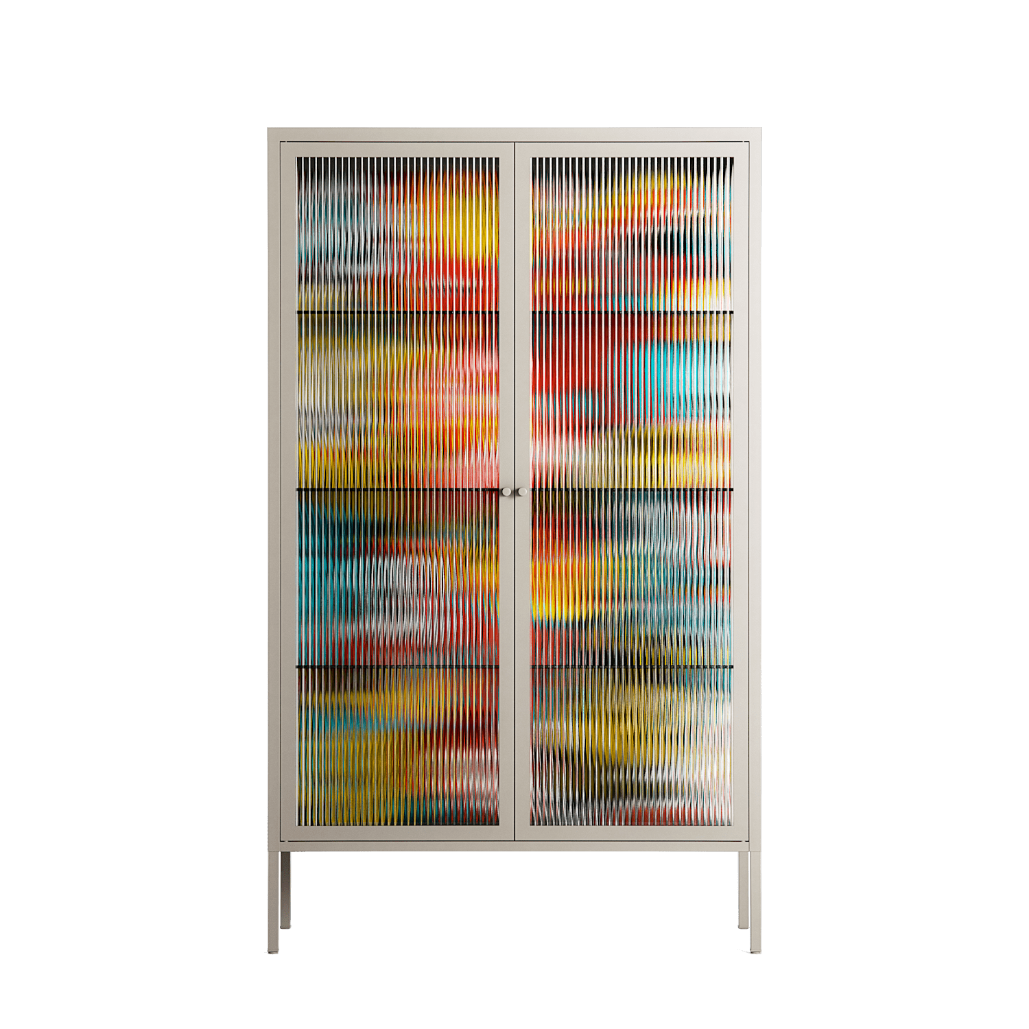 All The Stickers - Cabinet - Craig Watkins - Pebble - Reeded glass