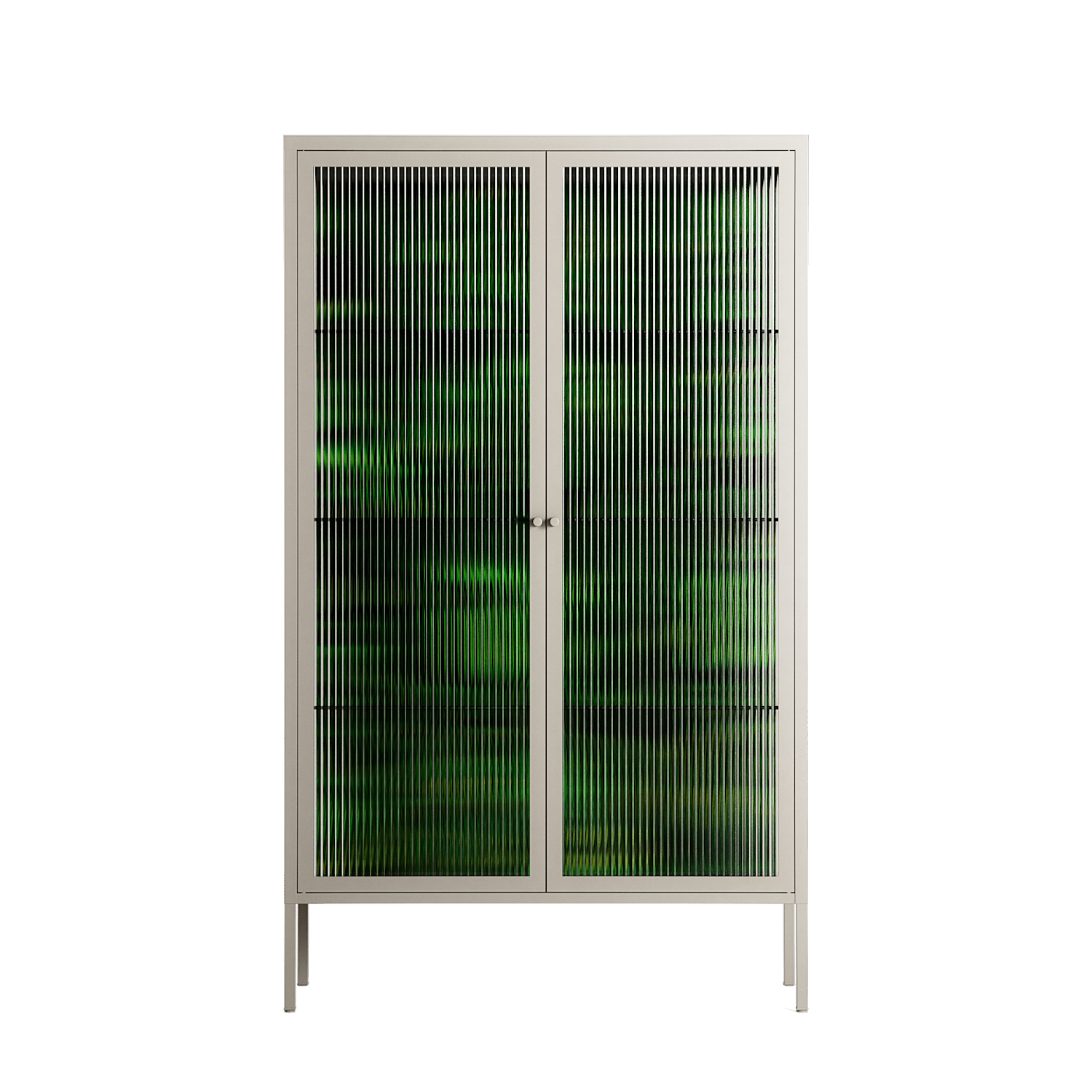 Wottosque Green - Cabinet - Craig Watkins - Pebble - Reeded glass