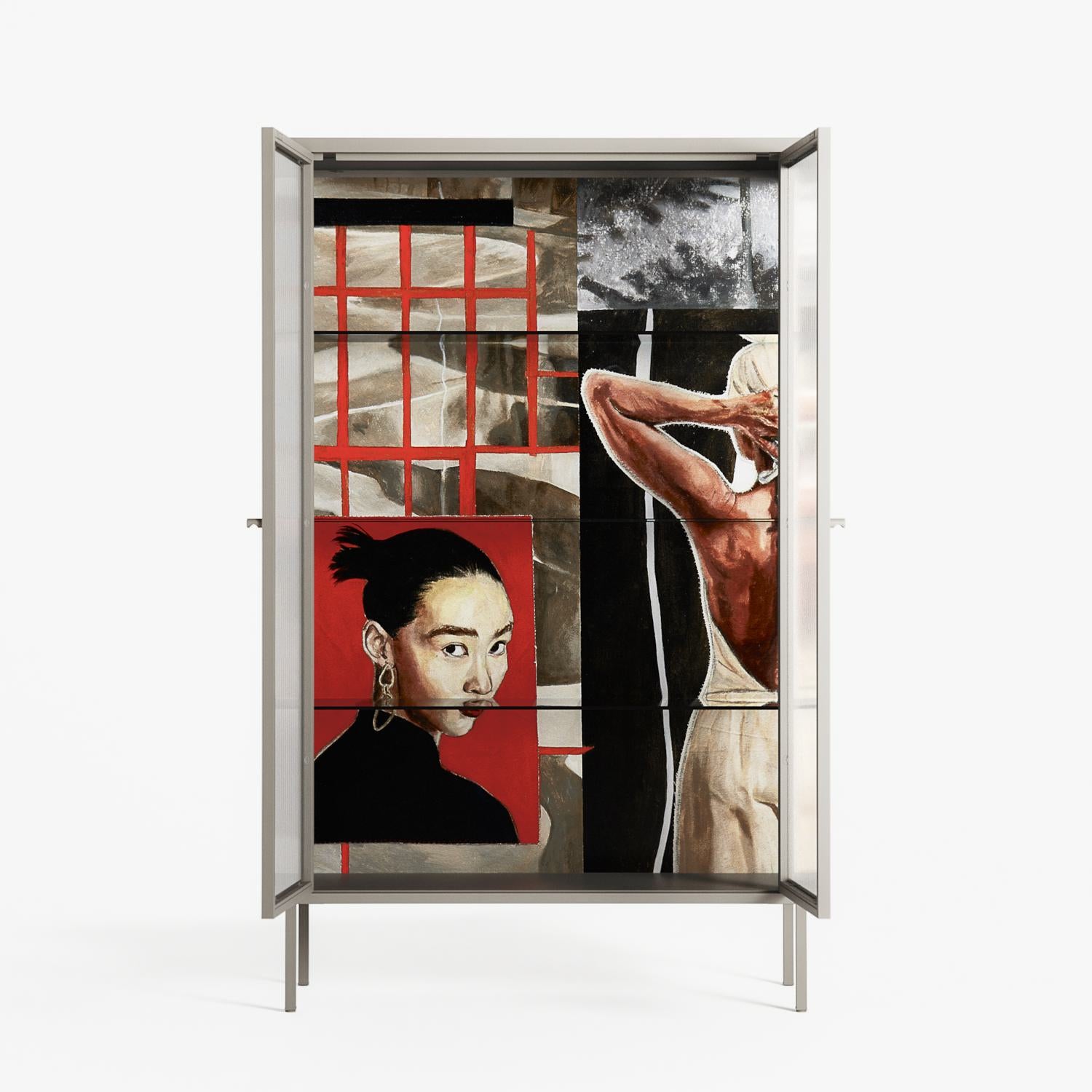 Where We Belong - Cabinet - Sophie Goudman-Peachey - Pebble - Reeded glass