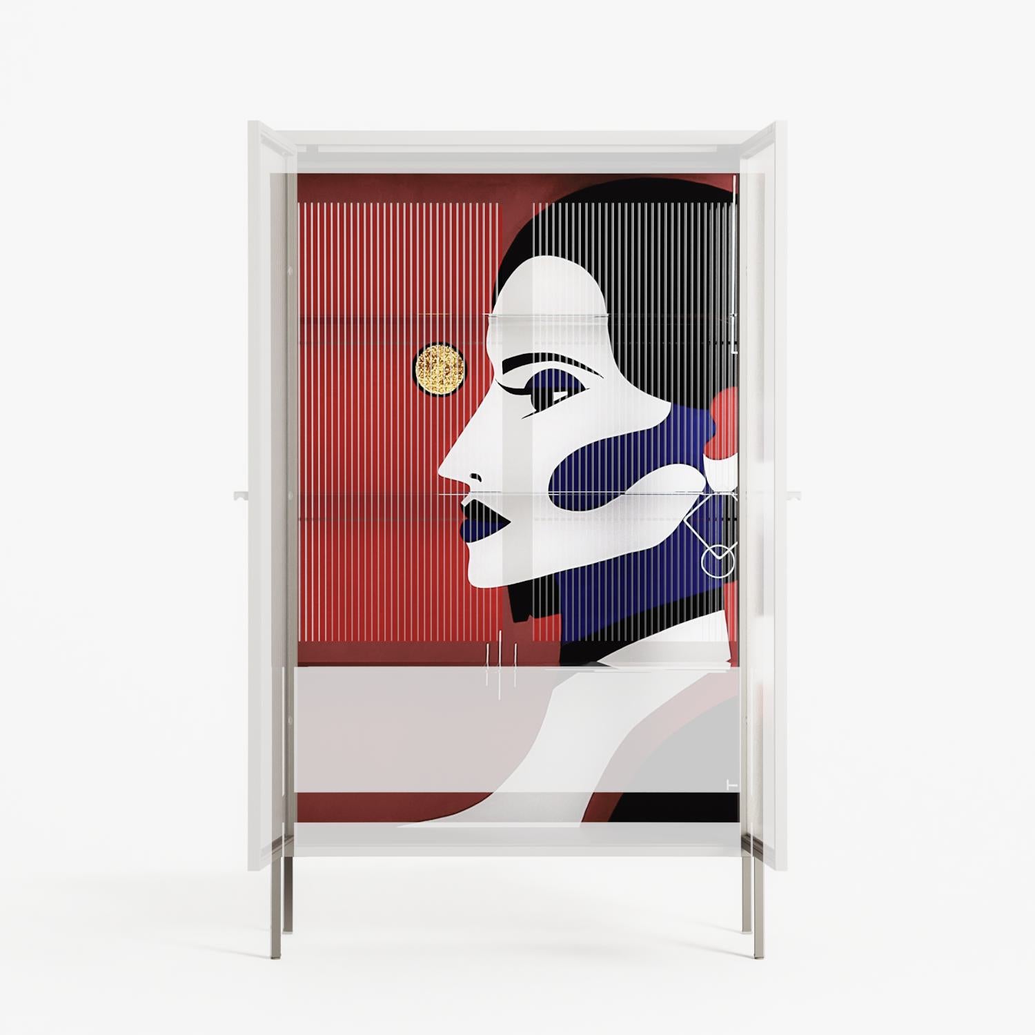 Unseen In Plain Sight - Cabinet - Mathilda Kienast - Pebble - Reeded glass
