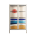Ocean Sunrise - Cabinet - Henry Rivers - Pebble - Reeded glass