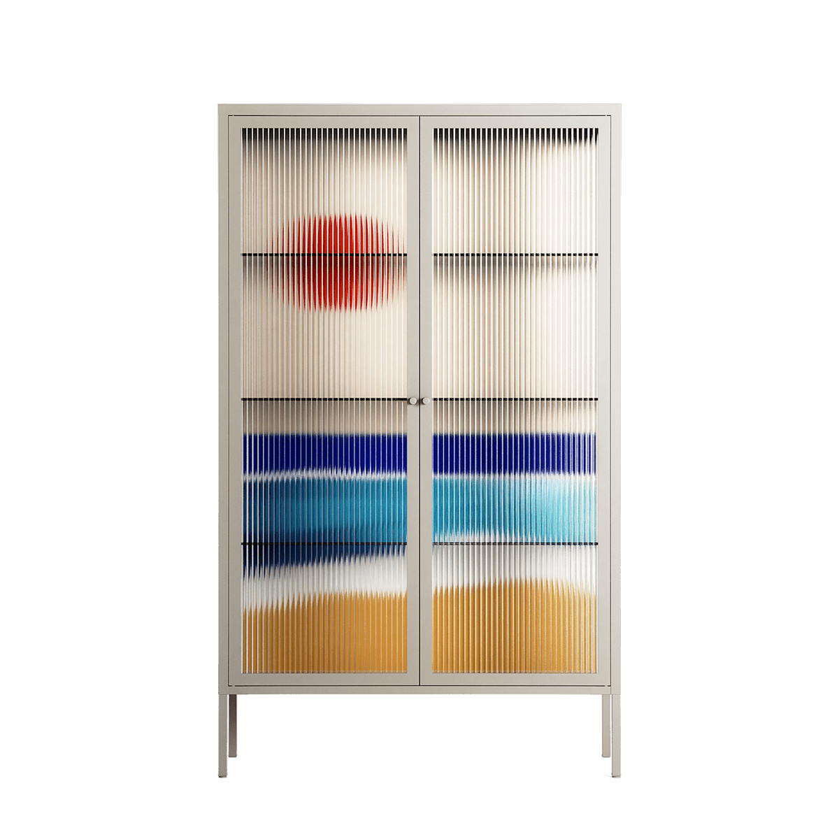 Ocean Sunrise - Cabinet - Henry Rivers - Pebble - Reeded glass