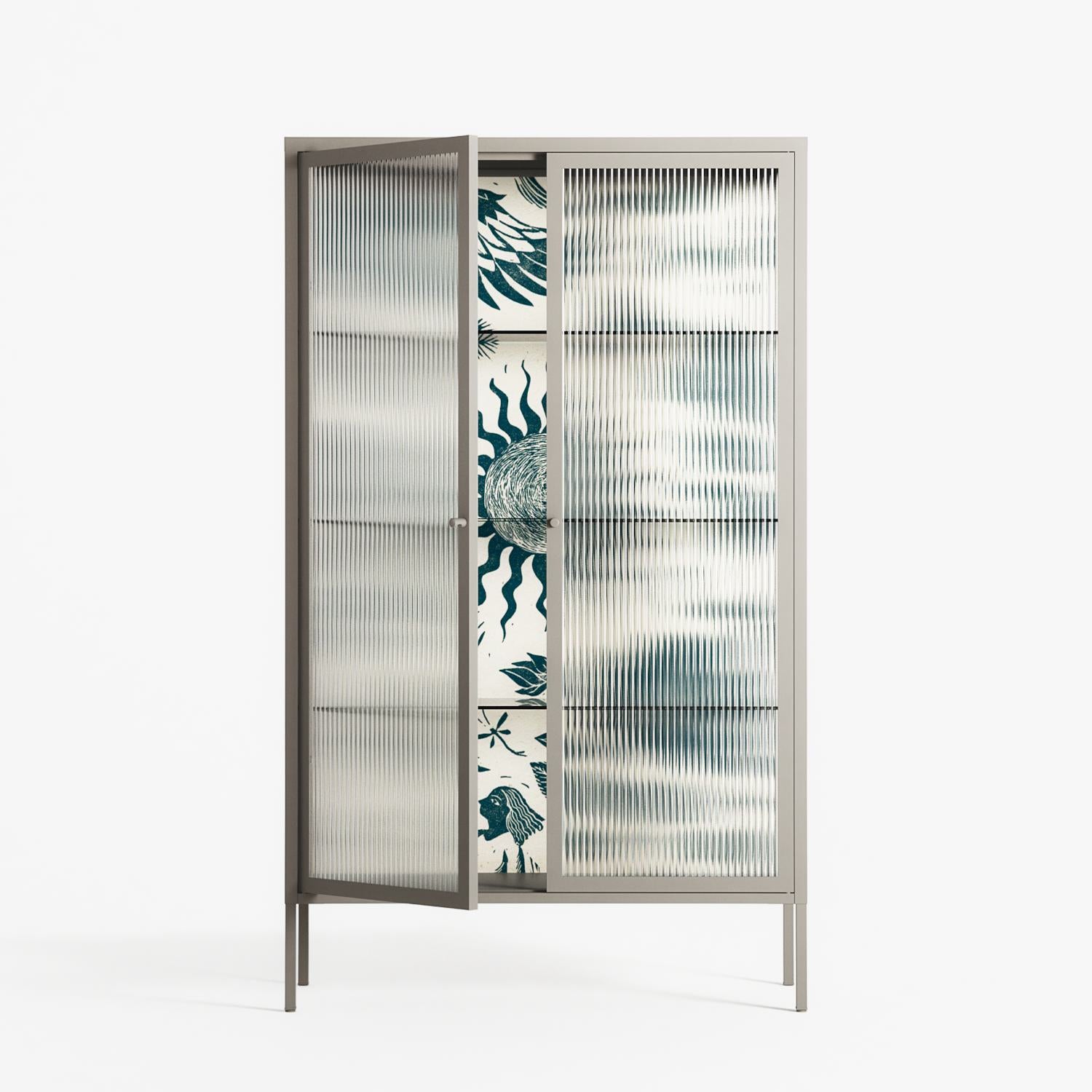 Ode to Summer 6 - Cabinet - Diana Catchpole - Pebble - Reeded glass
