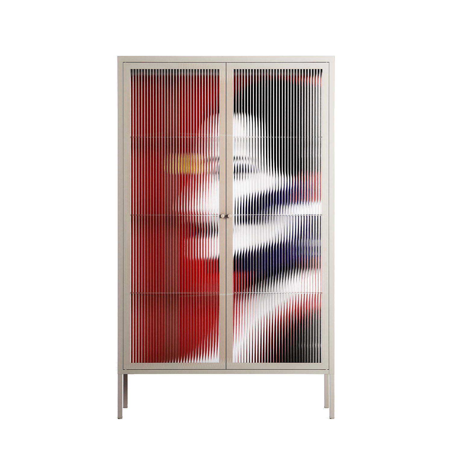 Unseen In Plain Sight - Cabinet - Mathilda Kienast - Pebble - Reeded glass