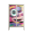 HappyFe - Cabinet - Maddalena Fanfani - Pebble - Reeded glass