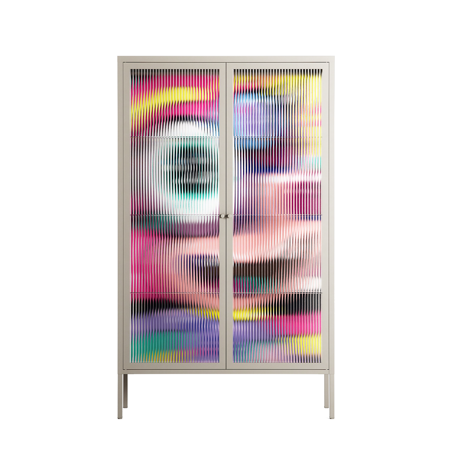 HappyFe - Cabinet - Maddalena Fanfani - Pebble - Reeded glass