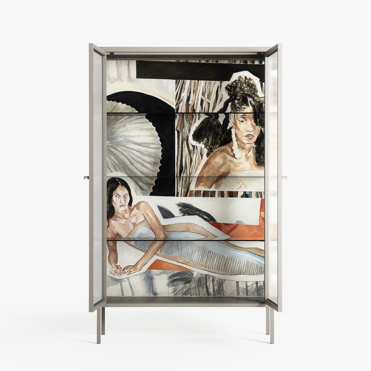 Sweet Far Away - Cabinet - Sophie Goudman-Peachey - Pebble - Reeded glass
