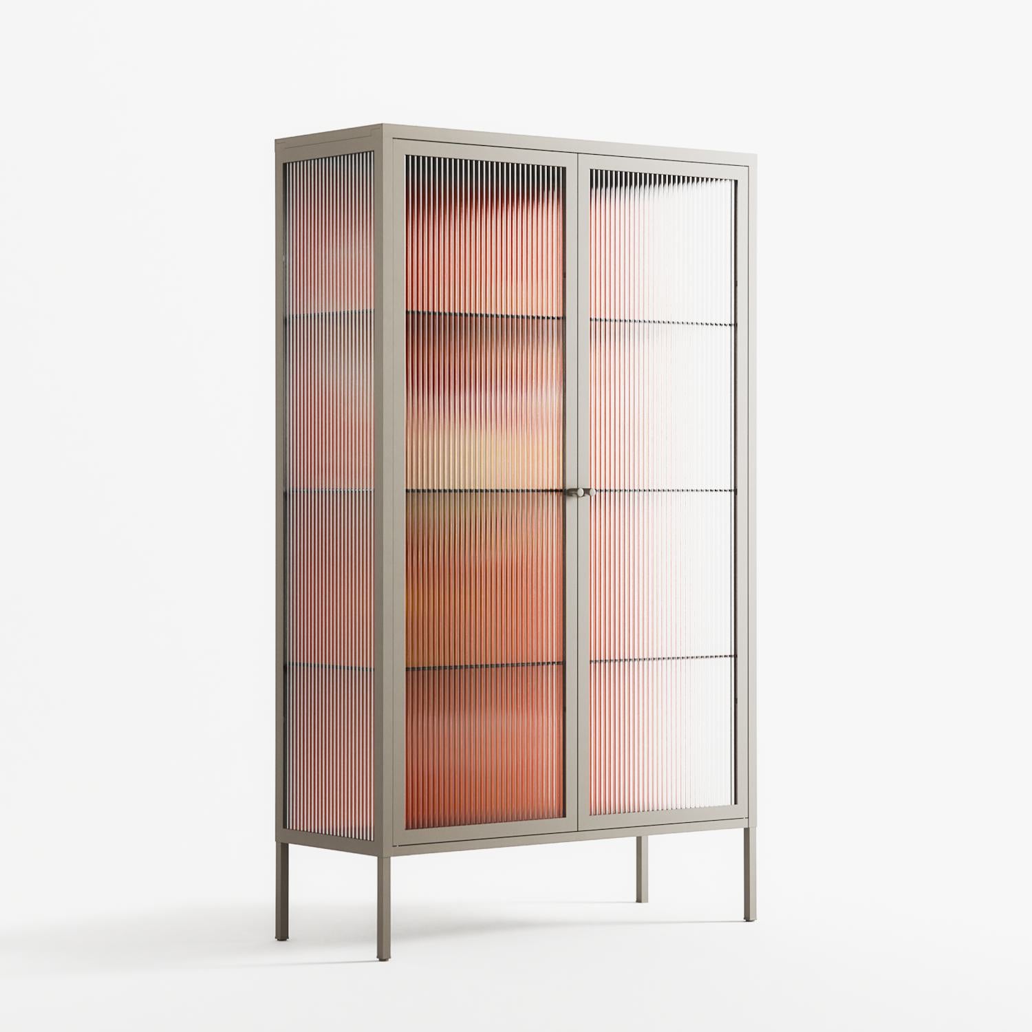 Drink And Cherries - Cabinet - Raissa Oltmanns - Pebble - Reeded glass