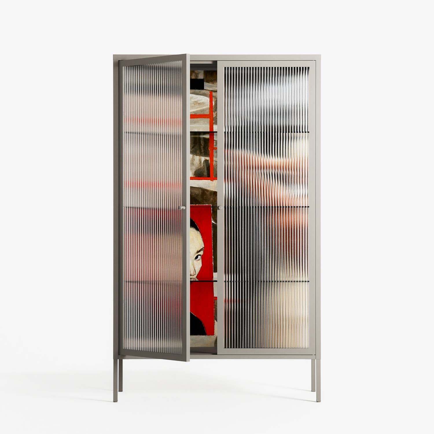 Where We Belong - Cabinet - Sophie Goudman-Peachey - Pebble - Reeded glass