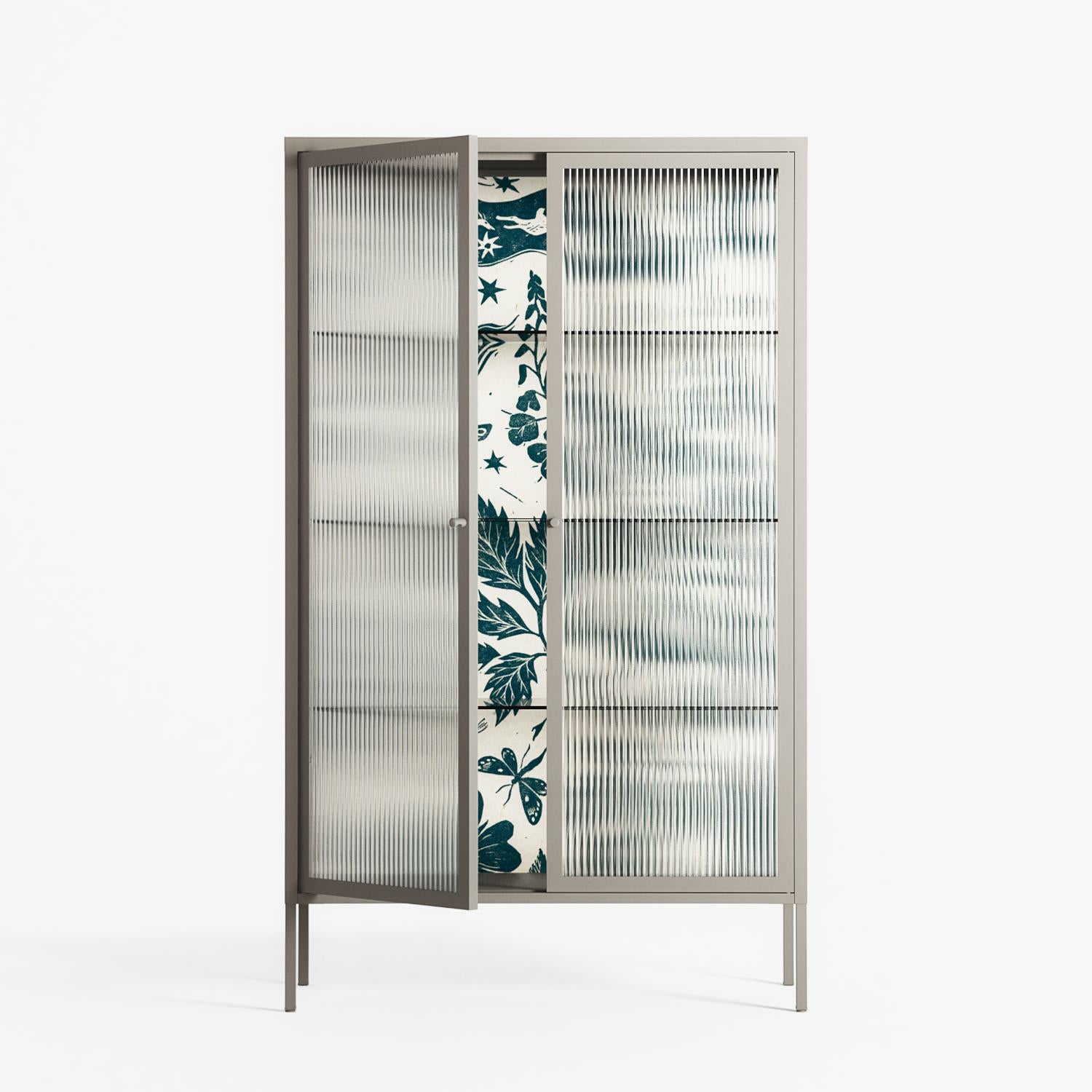 Ode to Summer 3 - Cabinet - Diana Catchpole - Pebble - Reeded glass