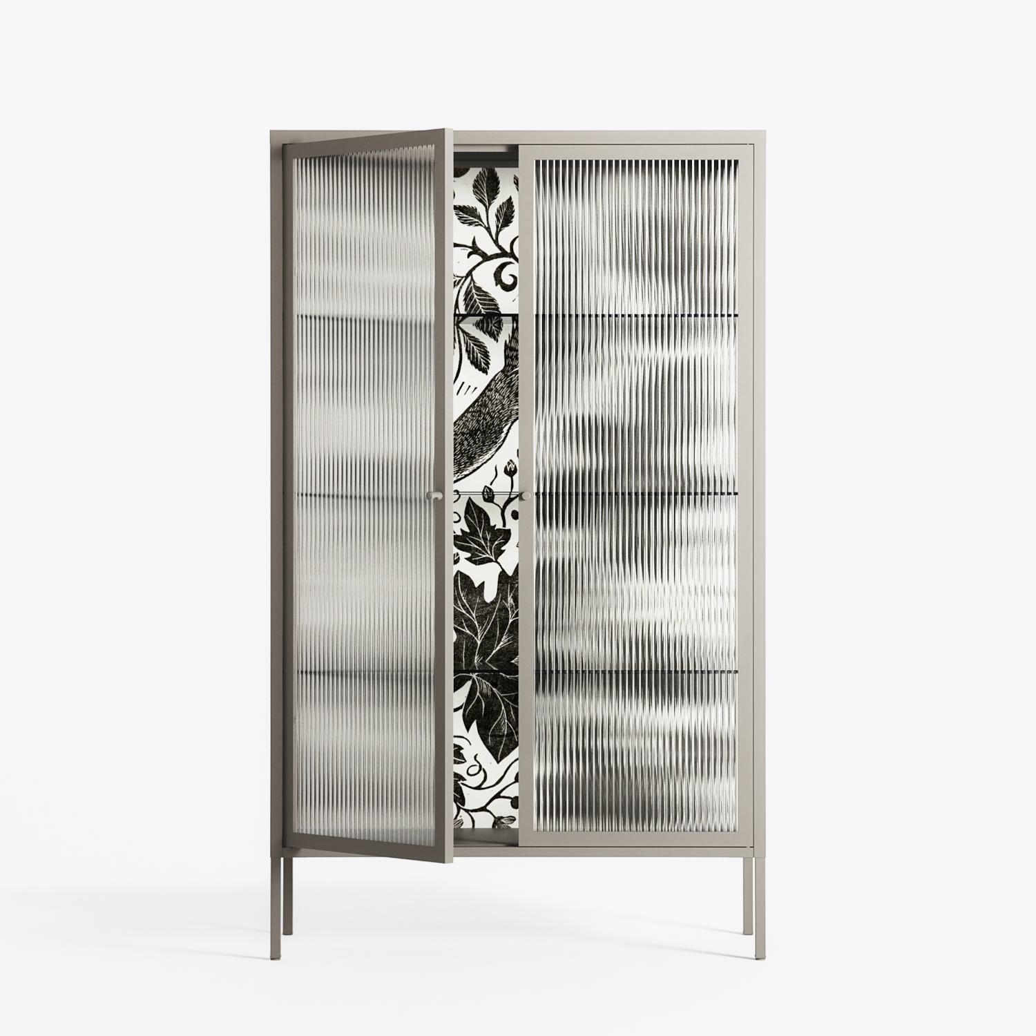 Ode to Summer 4 - Cabinet - Diana Catchpole - Pebble - Reeded glass