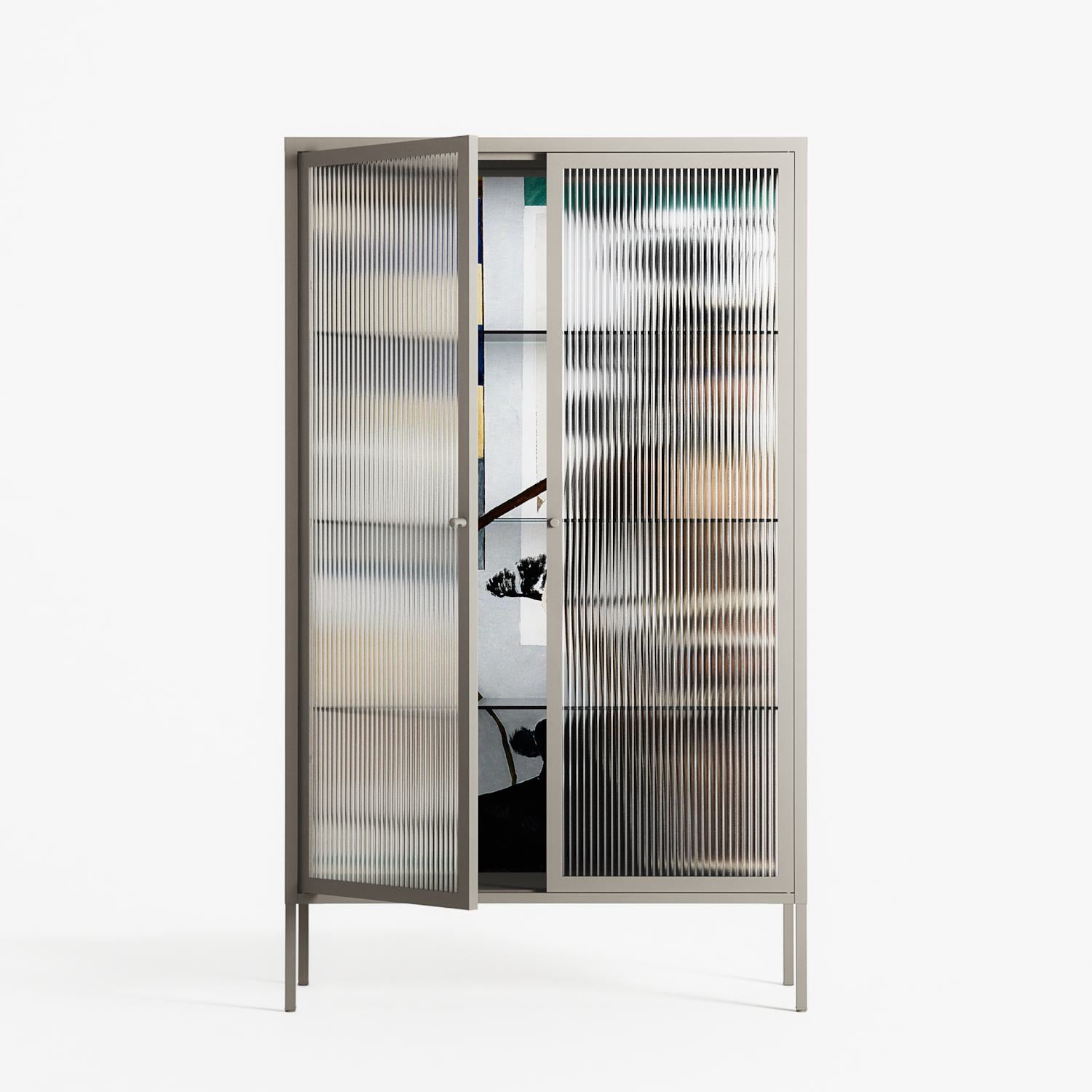 Dreaming With Open Eyes - Cabinet - Sophie Goudman-Peachey - Pebble - Reeded glass