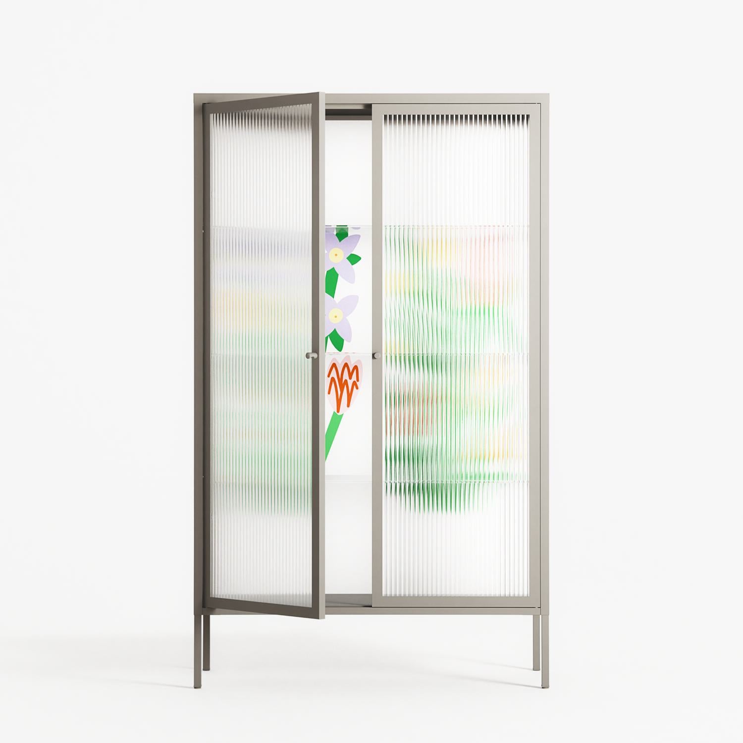 Bouquets - Cabinet - Lydia Greaves - Pebble - Reeded glass