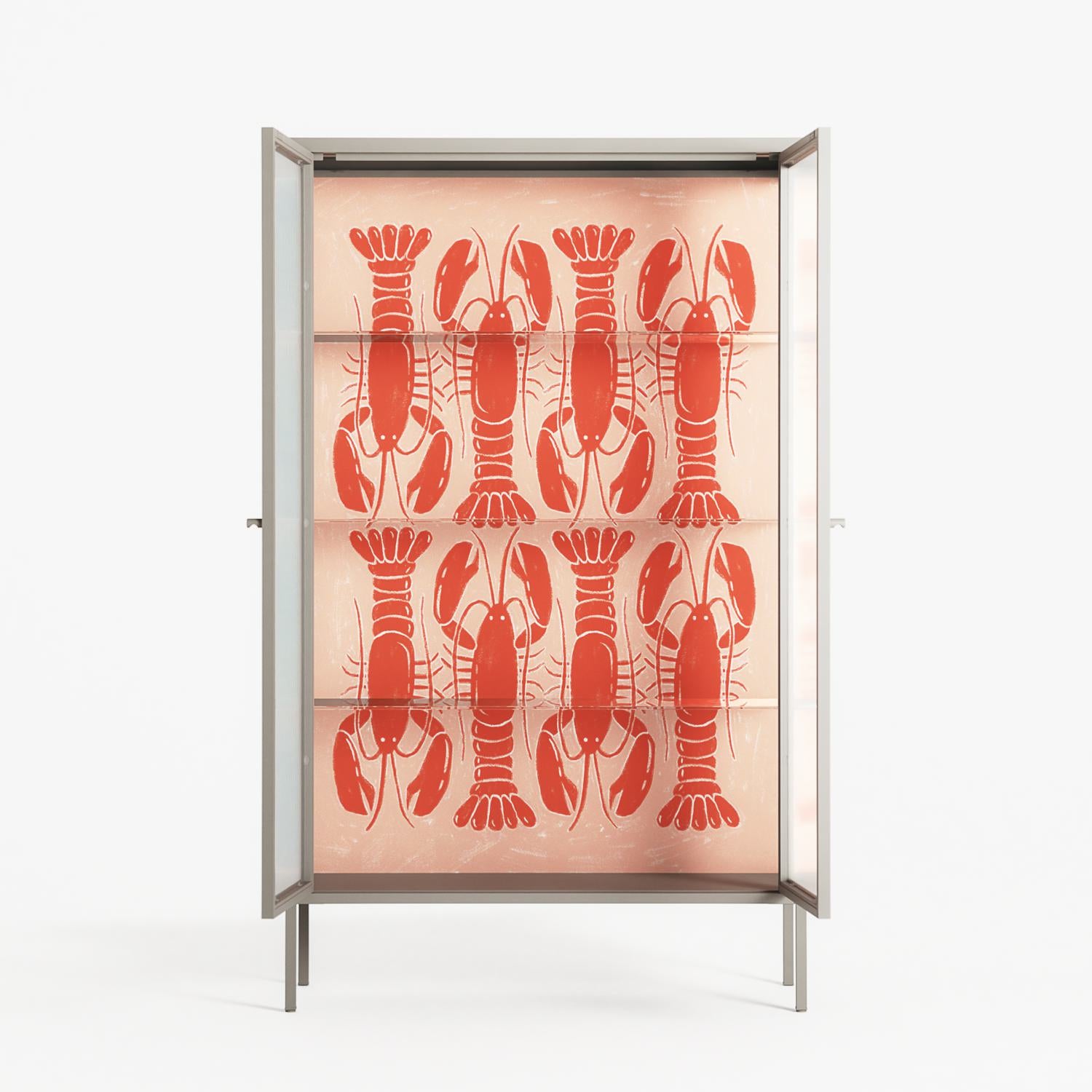 Lobsters - Cabinet - Lydia Greaves - Pebble - Reeded glass