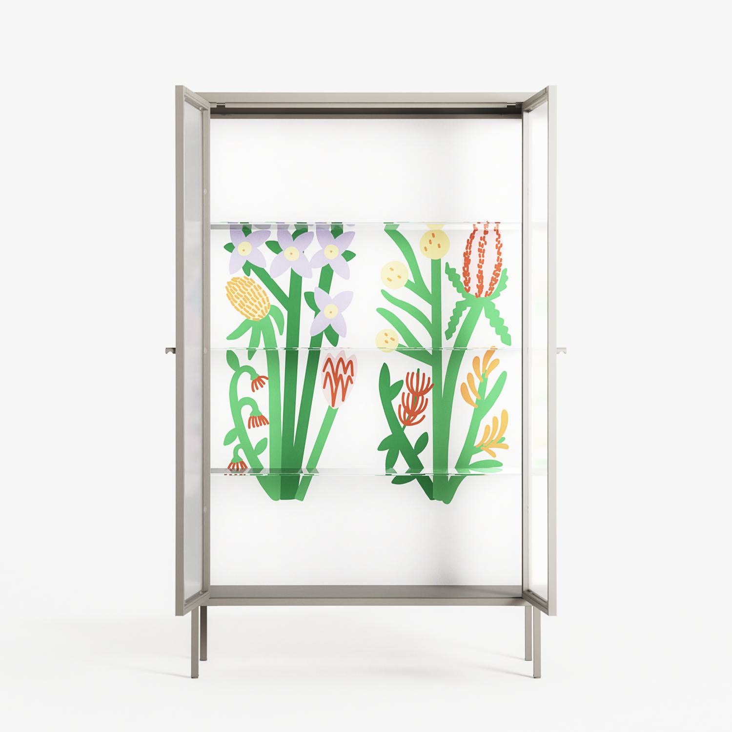 Bouquets - Cabinet - Lydia Greaves - Pebble - Reeded glass