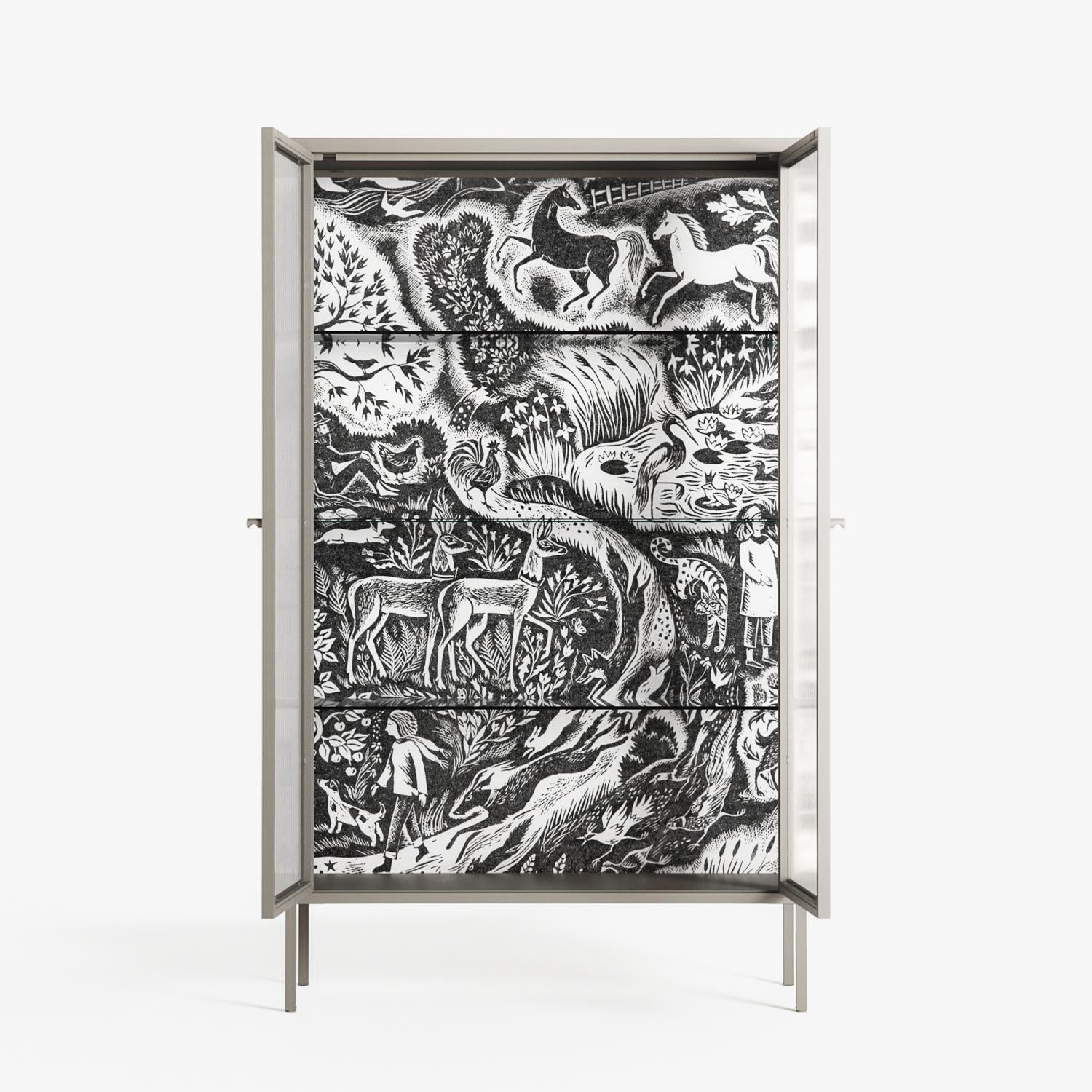 Flight Of Fancy 3 - Cabinet - Diana Catchpole - Pebble - Reeded glass