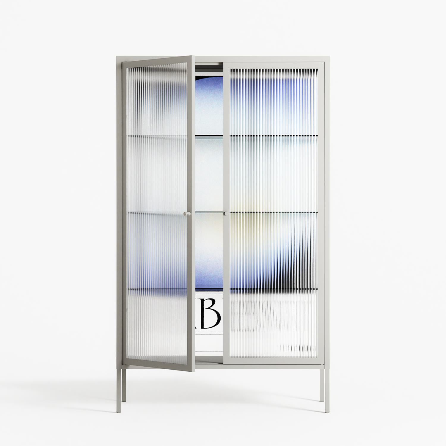 Ambient - Cabinet - Alexander Khabbazi  - Chalk - Reeded glass