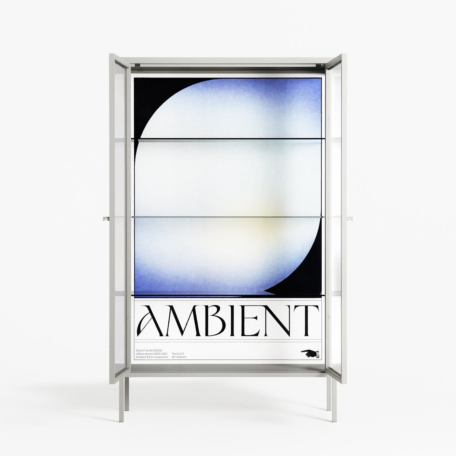 Ambient - Cabinet - Alexander Khabbazi  - Chalk - Reeded glass