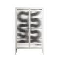 Black Waves - Cabinet - Alexander Khabbazi - Chalk - Reeded glass