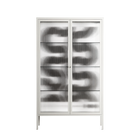 Black Waves - Cabinet - Alexander Khabbazi - Chalk - Reeded glass