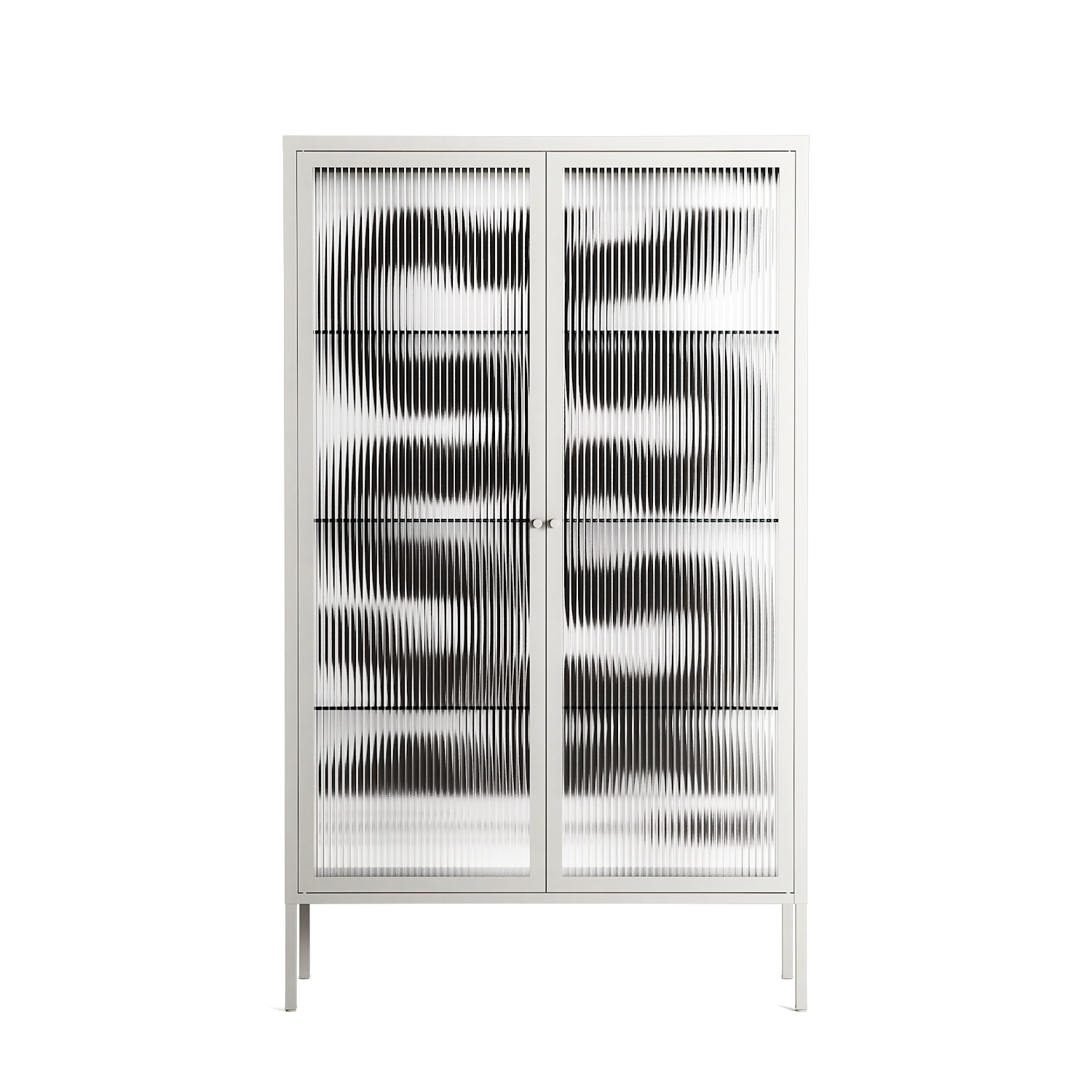 Black Waves - Cabinet - Alexander Khabbazi - Chalk - Reeded glass