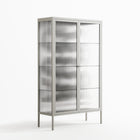 Black Waves - Cabinet - Alexander Khabbazi - Chalk - Reeded glass