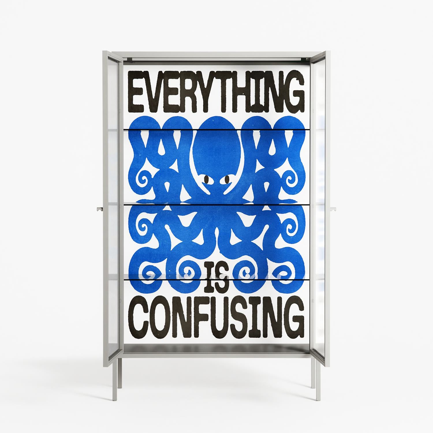 Everything is Confusing - Cabinet - Alexander Khabbazi - Chalk - Reeded glass