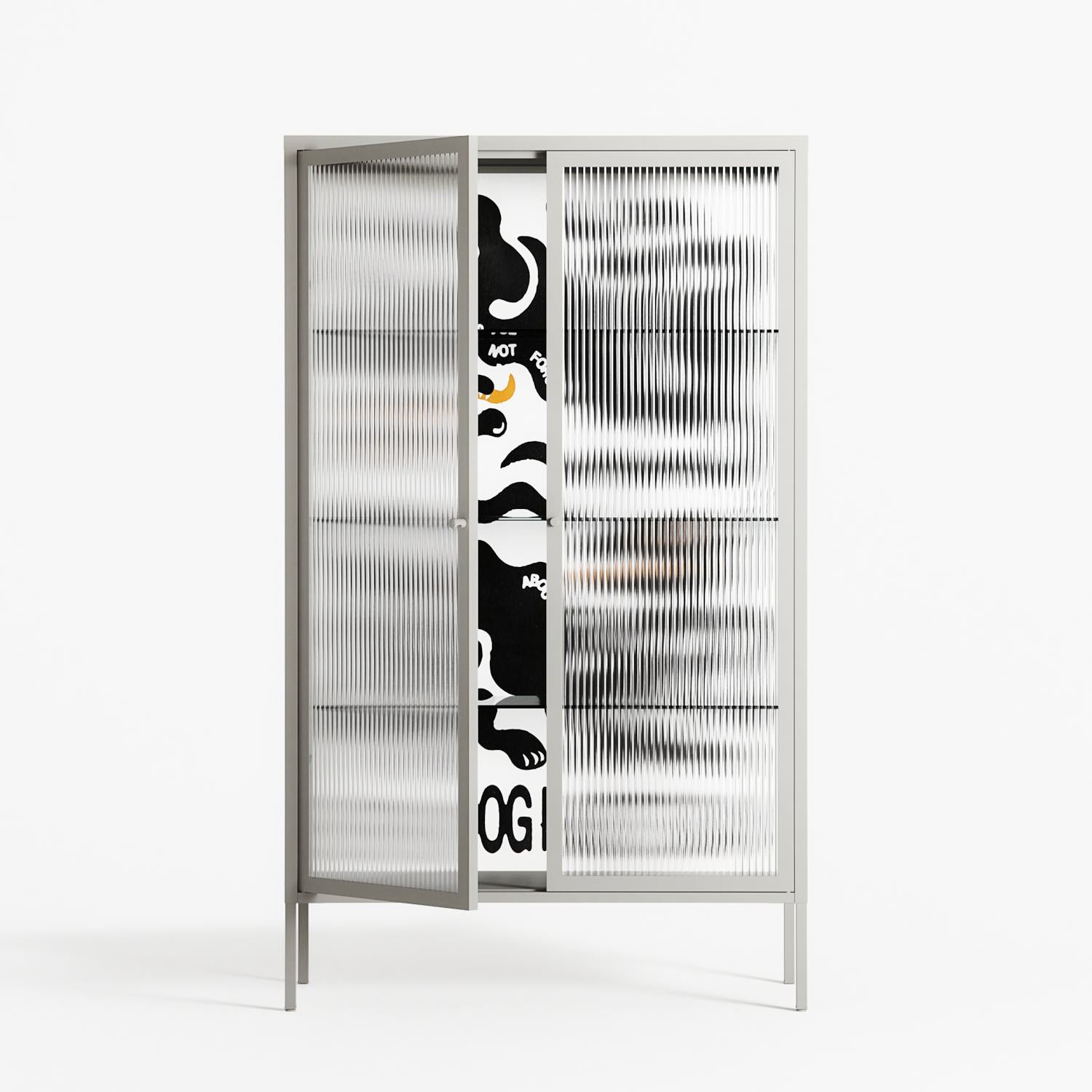 Every Dog - Cabinet - Alexander Khabbazi - Chalk - Reeded glass