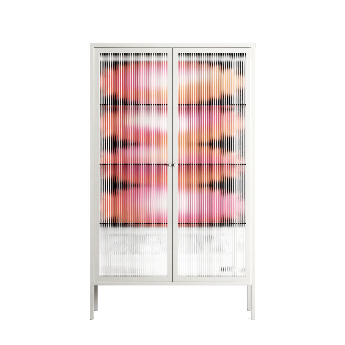 Repeating - Cabinet - Alexander Khabbazi - Chalk - Reeded glass