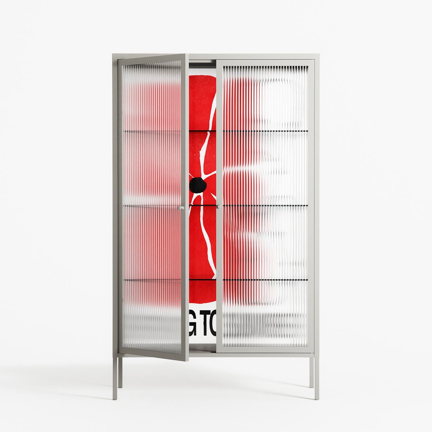 Spring to Summer - Cabinet - Alexander Khabbazi - Chalk - Reeded glass