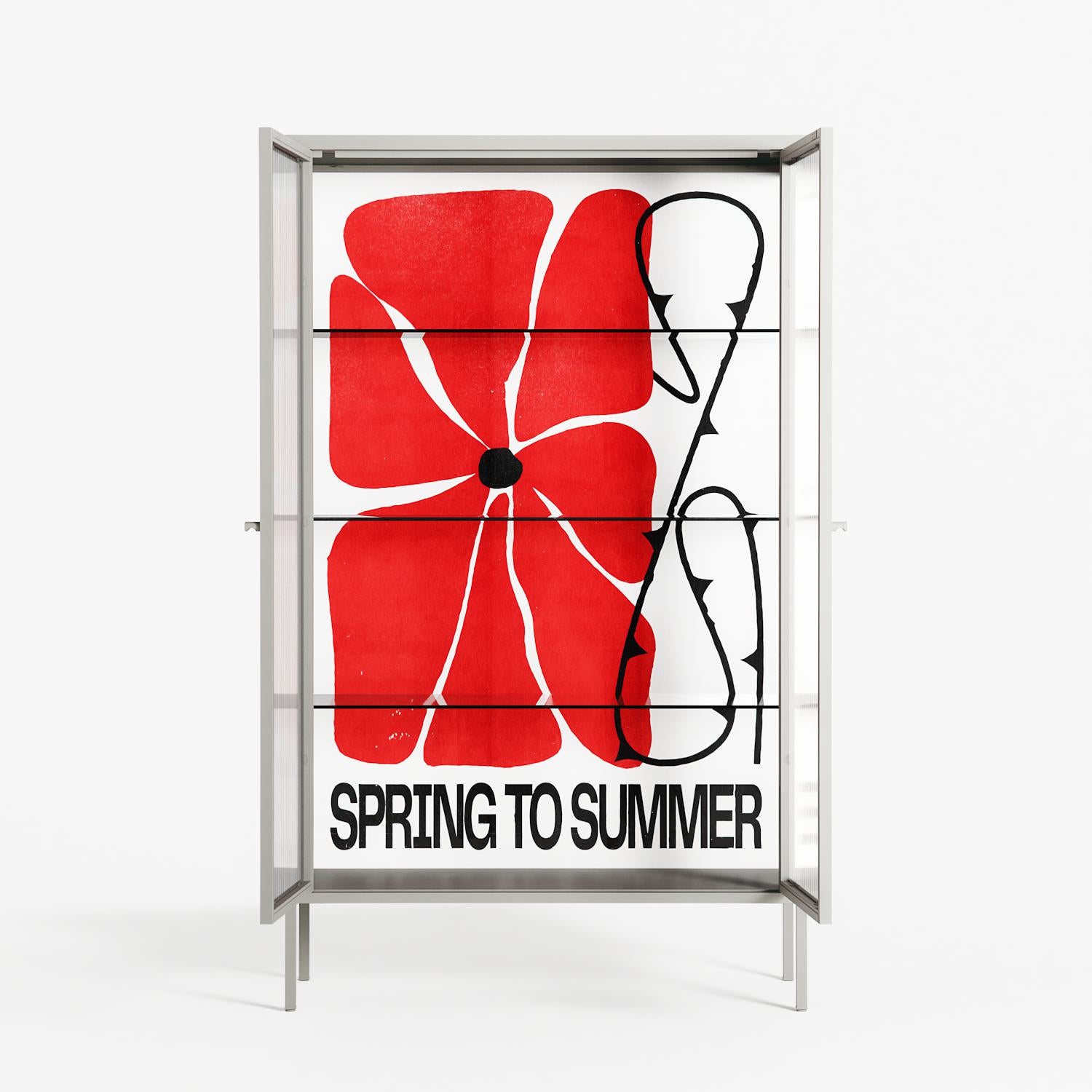 Spring to Summer - Cabinet - Alexander Khabbazi - Chalk - Reeded glass