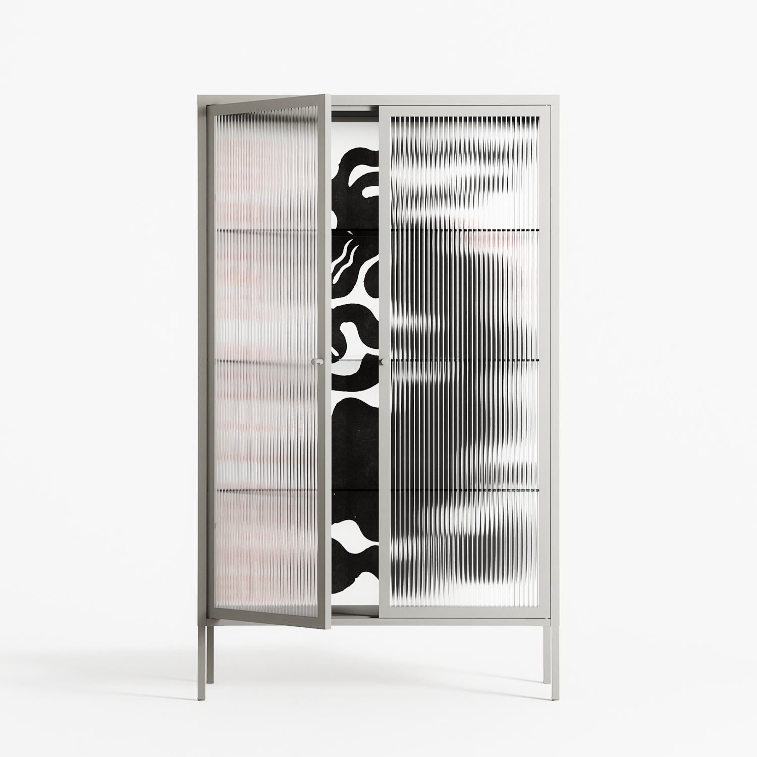 Spring Will Come - Cabinet - Alexander Khabbazi - Chalk - Reeded glass