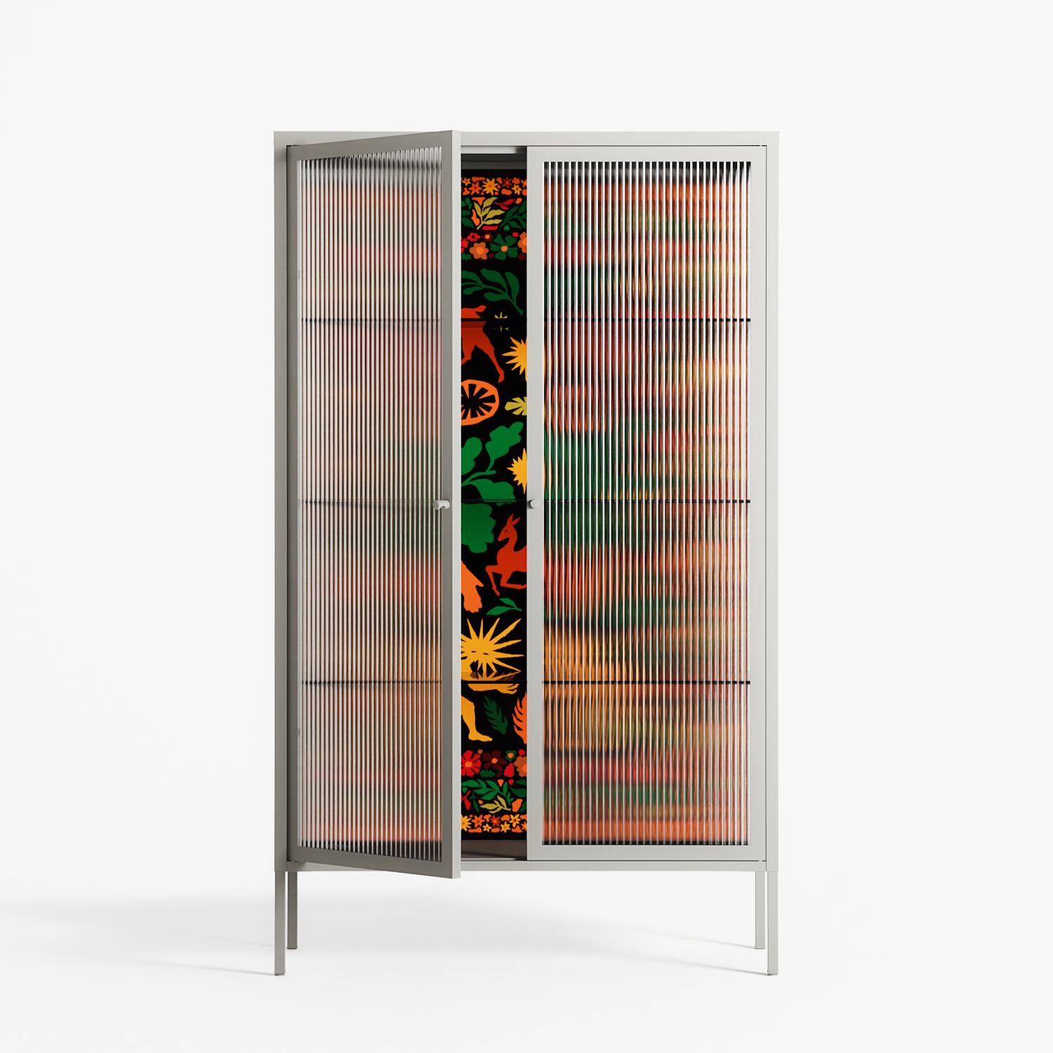 Sunbrother - Cabinet - Nick Liefhebber - Chalk - Reeded glass