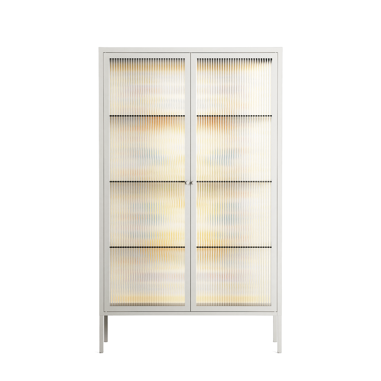 Sunbrother 3 - Cabinet - Nick Liefhebber - Chalk - Reeded glass