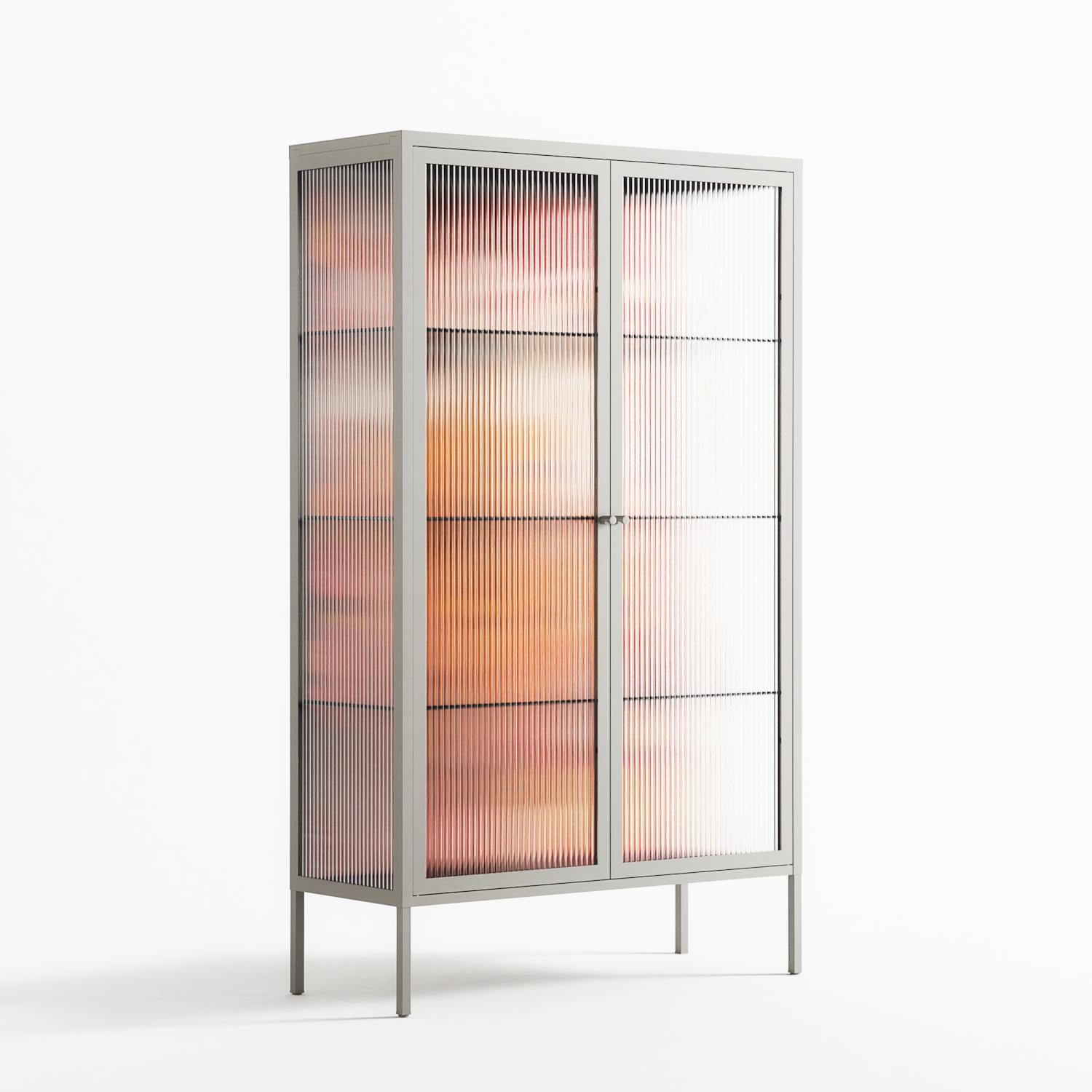 A Bridge Across Time - Cabinet - Nick Liefhebber - Chalk - Reeded glass
