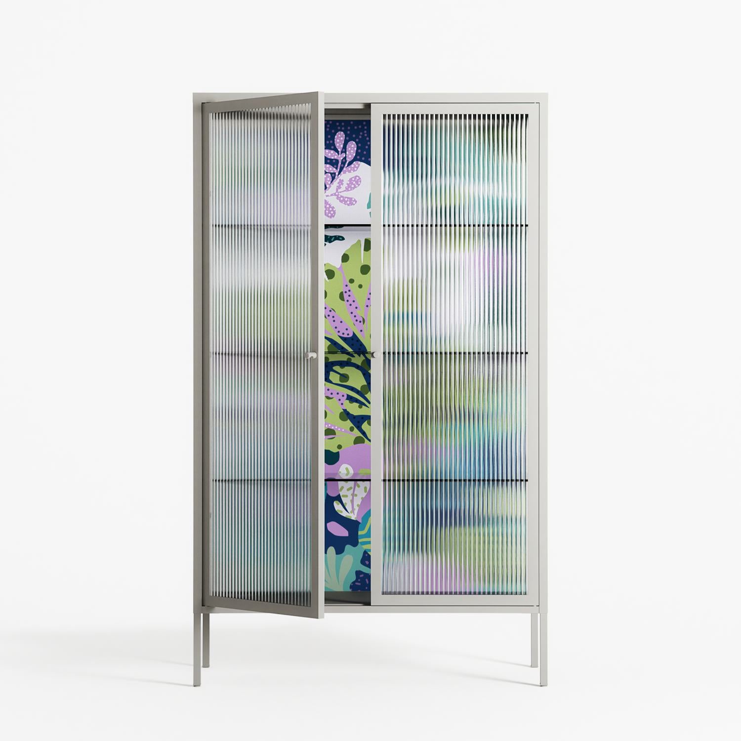 A Bridge Across Time 2 - Cabinet - Nick Liefhebber - Chalk - Reeded glass
