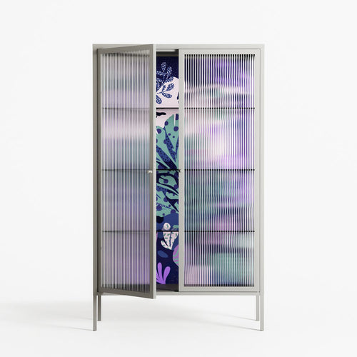 A Bridge Across Time 3 - Cabinet - Nick Liefhebber - Chalk - Reeded glass