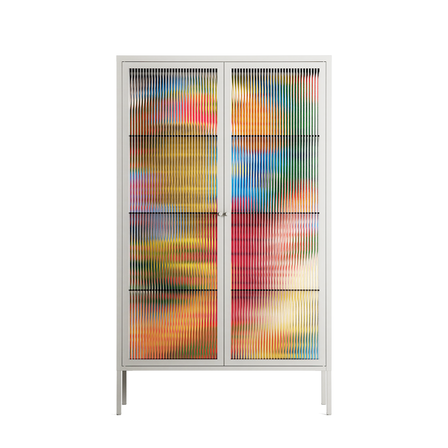 The Towering Hall Full Of Light - Cabinet - Nick Liefhebber - Chalk - Reeded glass