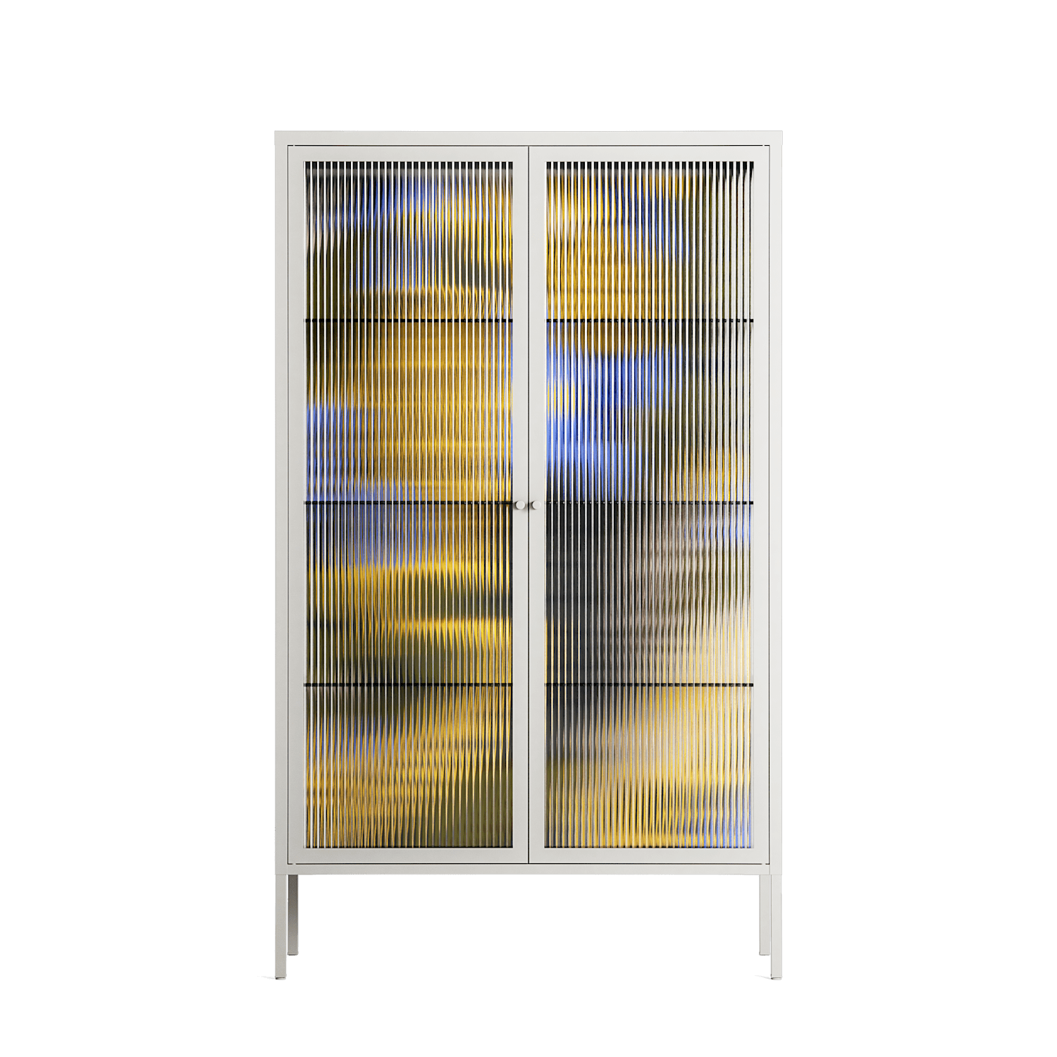 The Towering Hall Full Of Light 2 - Cabinet - Nick Liefhebber - Chalk - Reeded glass