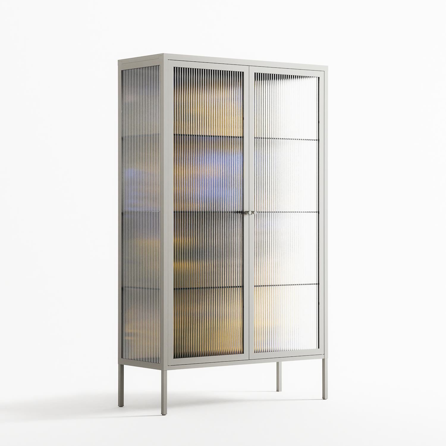 The Towering Hall Full Of Light 2 - Cabinet - Nick Liefhebber - Chalk - Reeded glass