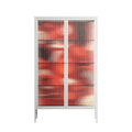 Pebbles 2 - Cabinet - Nick Liefhebber - Chalk - Reeded glass