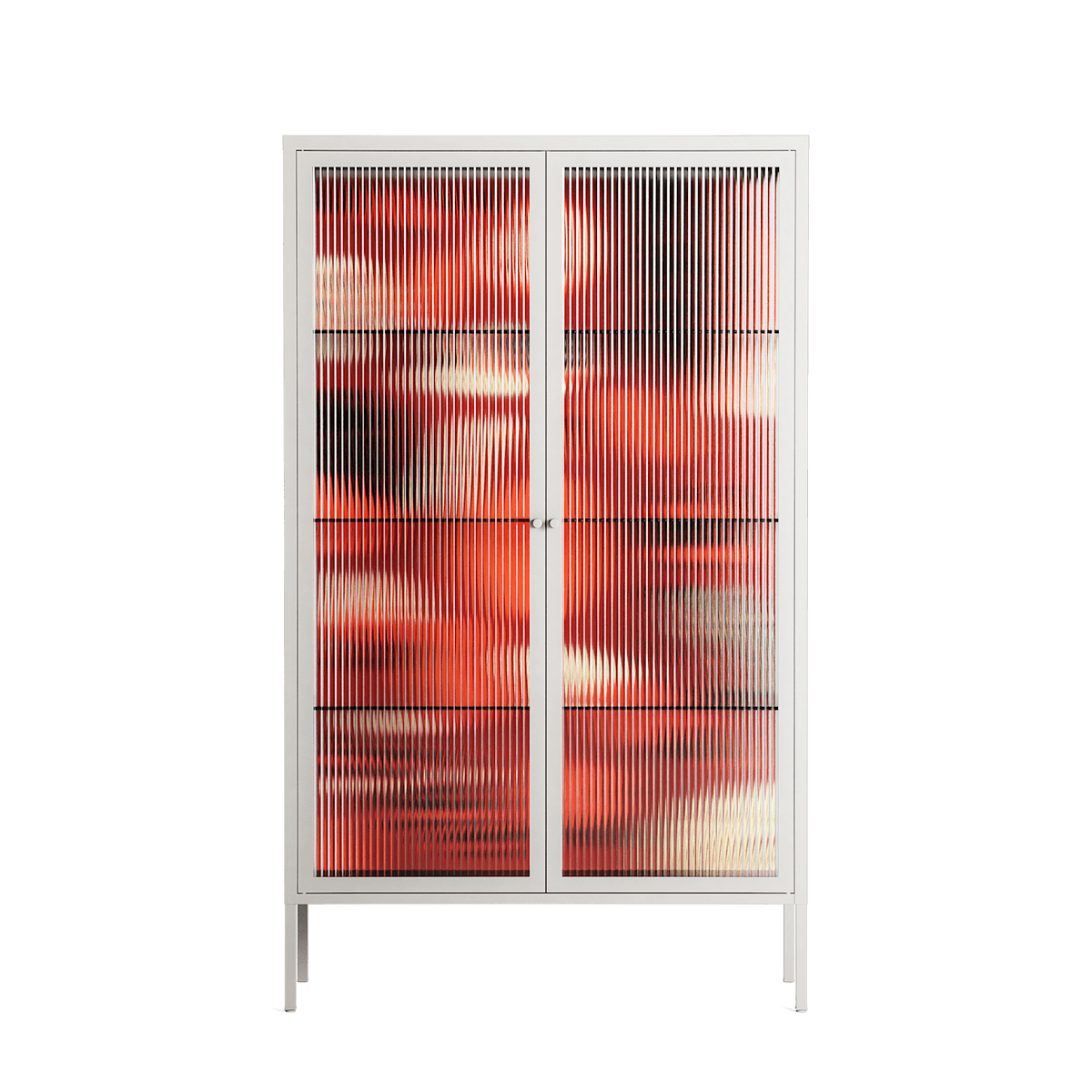 Pebbles 2 - Cabinet - Nick Liefhebber - Chalk - Reeded glass